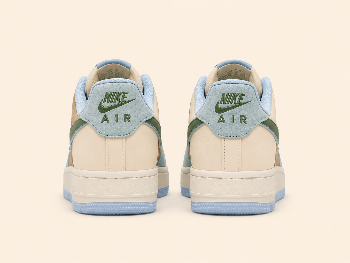 Nike Airforce Premium Bej Mavi Gri
