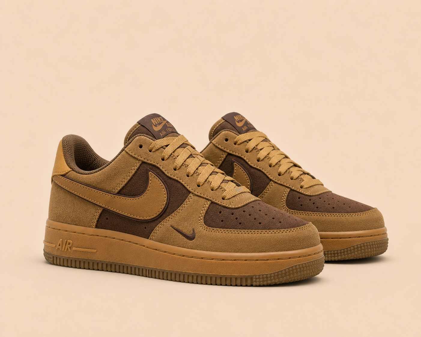 Nike Airforce Premium Kahve Hardal