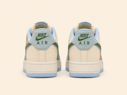 Nike Airforce Premium Bej Mavi Gri