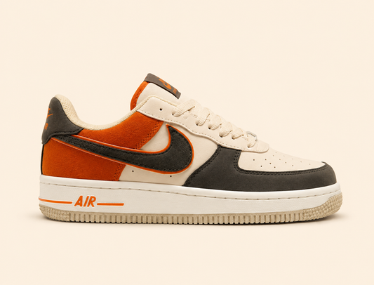 Nike Airforce Premium Bej Füme Turuncu
