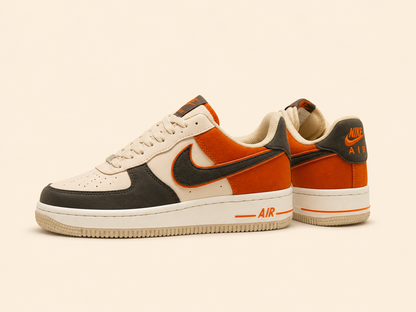 Nike Airforce Premium Bej Füme Turuncu