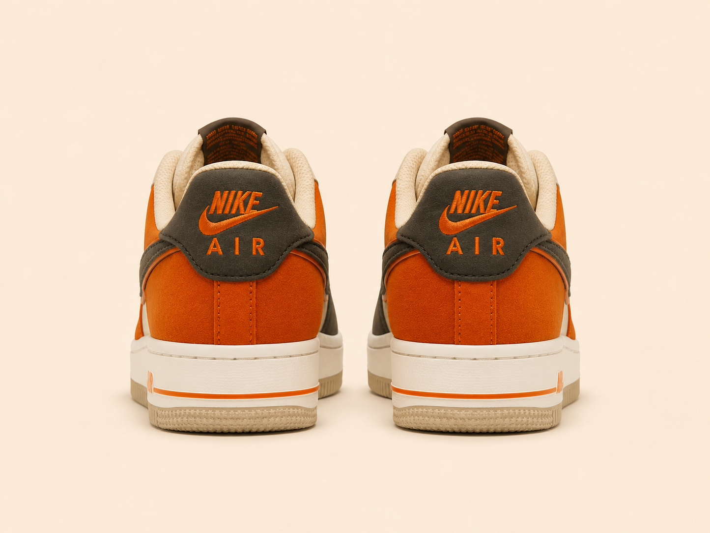 Nike Airforce Premium Bej Füme Turuncu