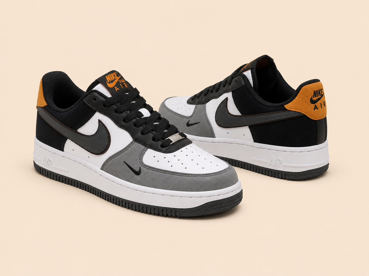 Nike Airforce Premium Beyaz Gri Turuncu