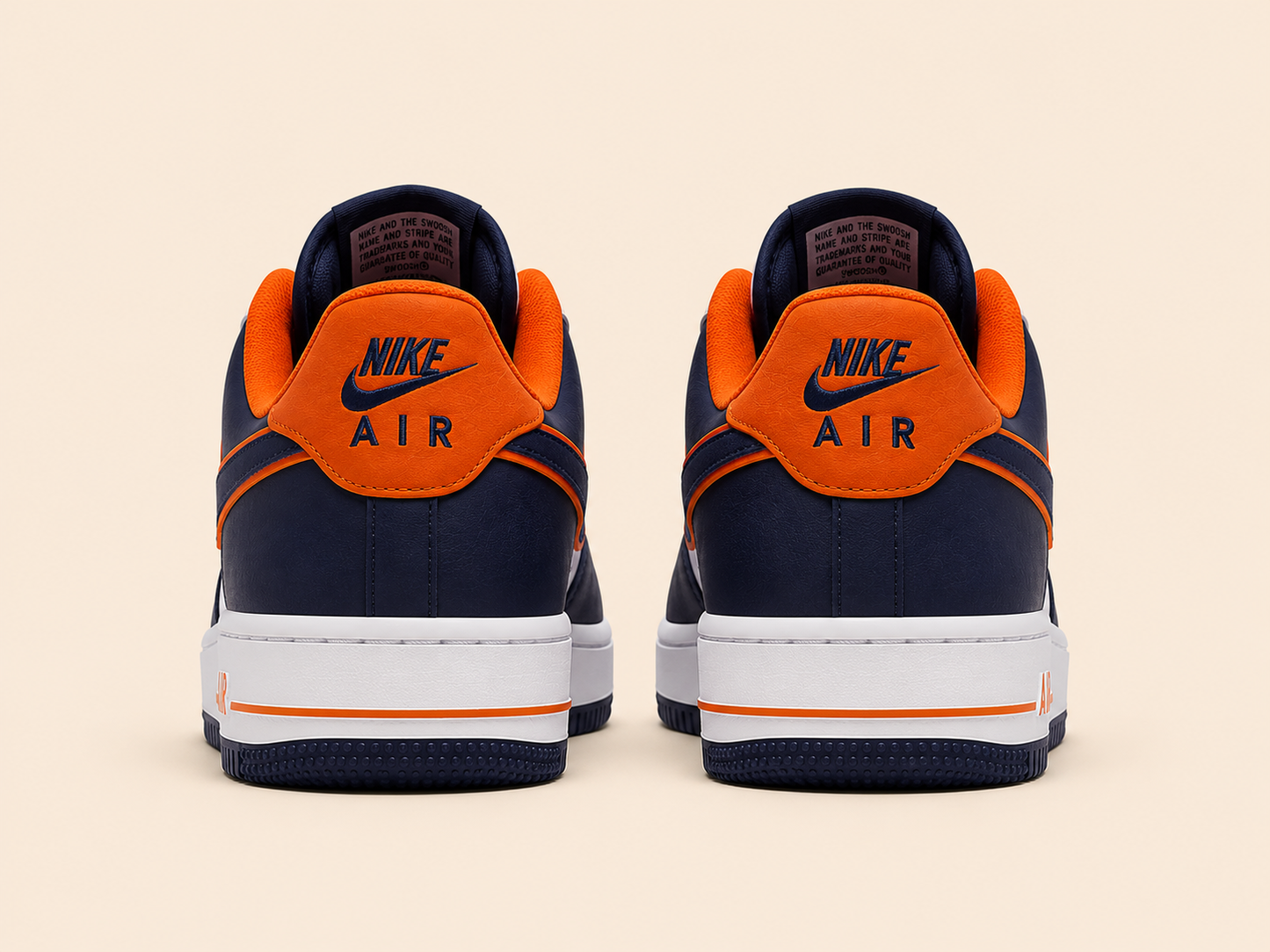 Nike Airforce Premium Beyaz Lacivert Turuncu