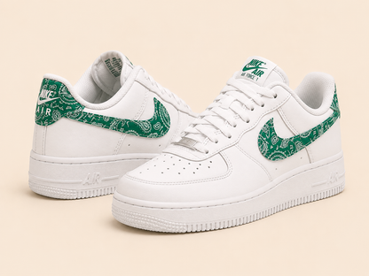 Nike Airforce Desenli Beyaz Yeşil