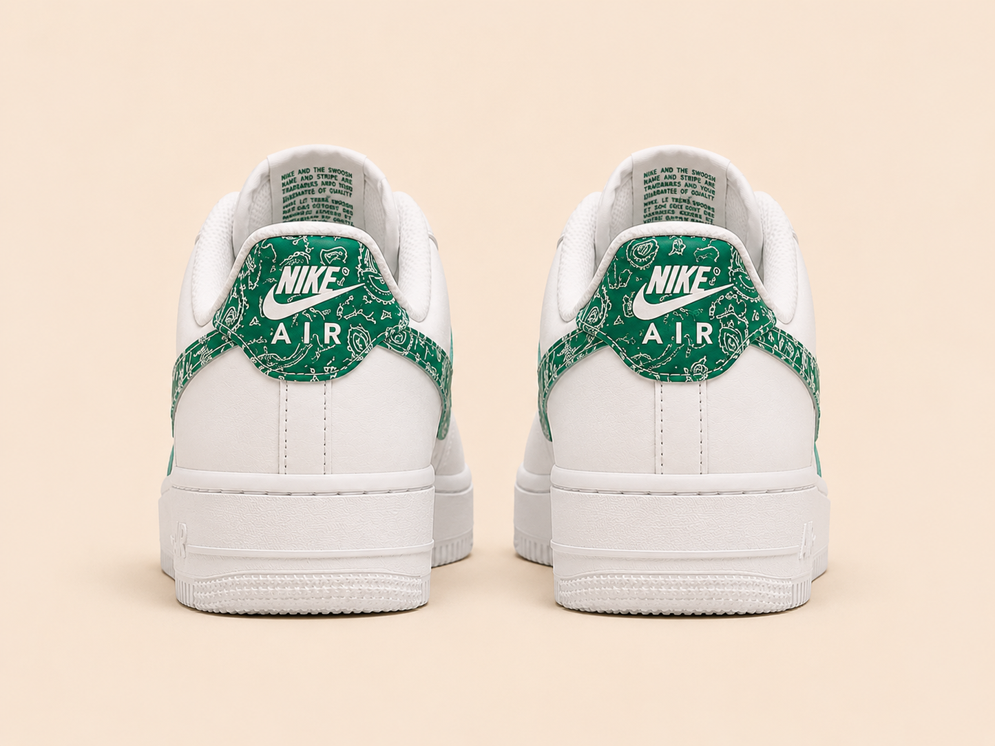Nike Airforce Desenli Beyaz Yeşil