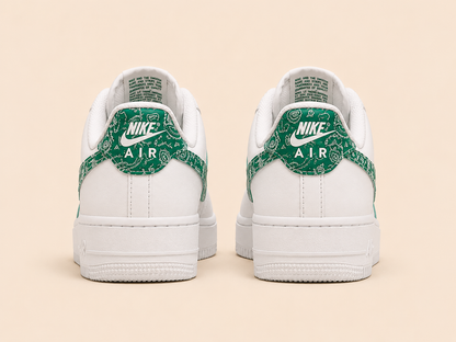 Nike Airforce Desenli Beyaz Yeşil