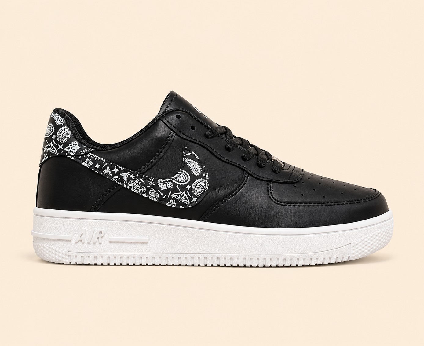 Nike Airforce Desenli Siyah Beyaz