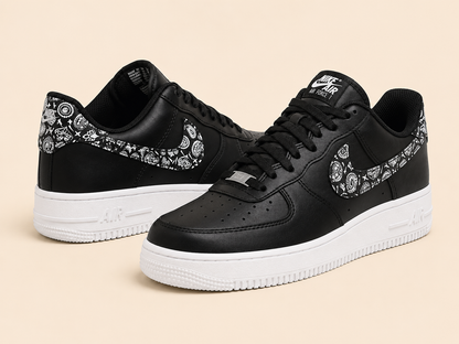 Nike Airforce Desenli Siyah Beyaz