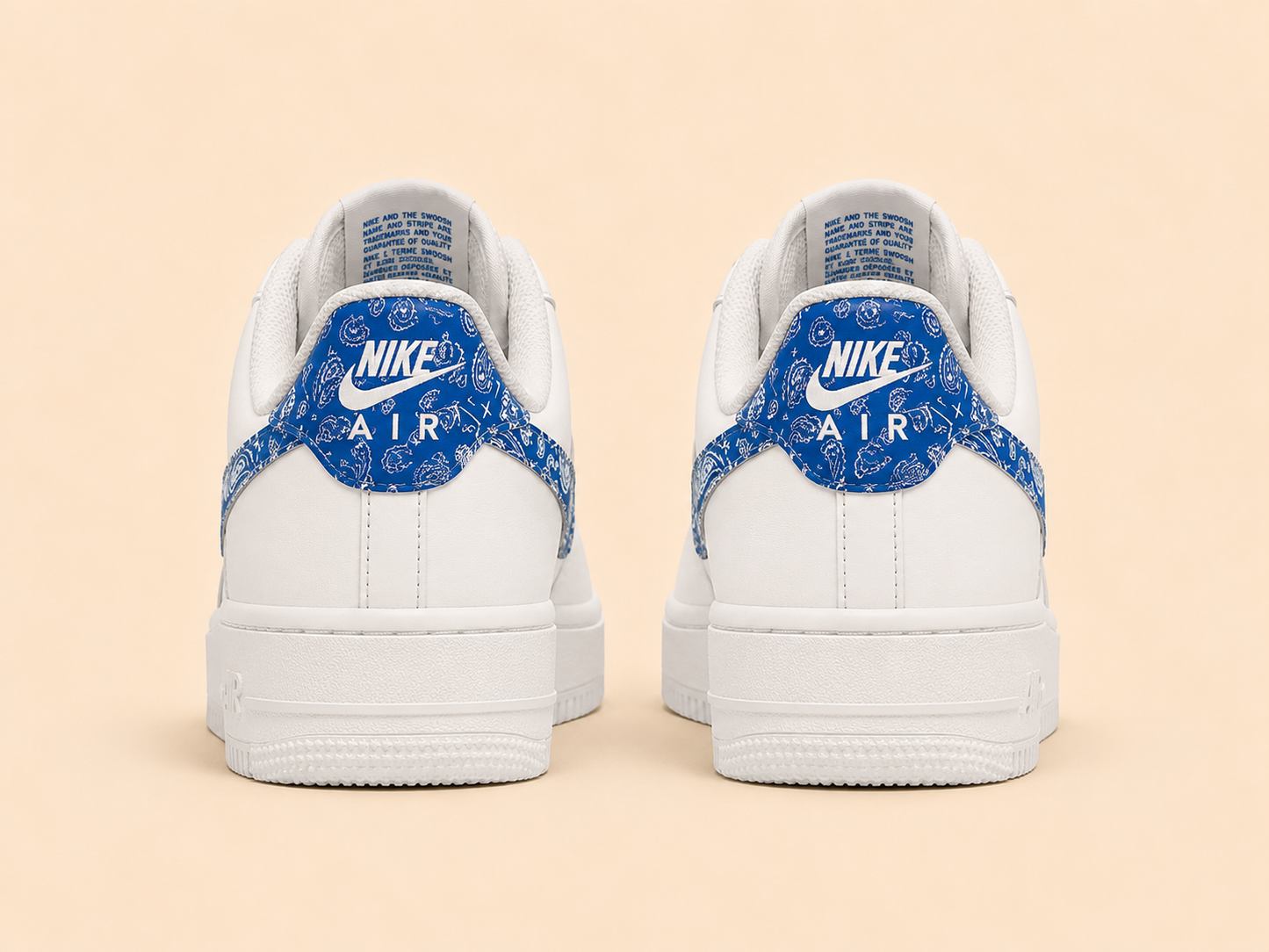 Nike Airforce Desenli Beyaz Mavi