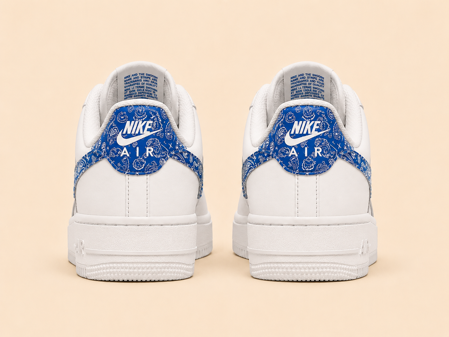 Nike Airforce Desenli Beyaz Mavi