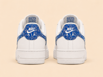 Nike Airforce Desenli Beyaz Mavi