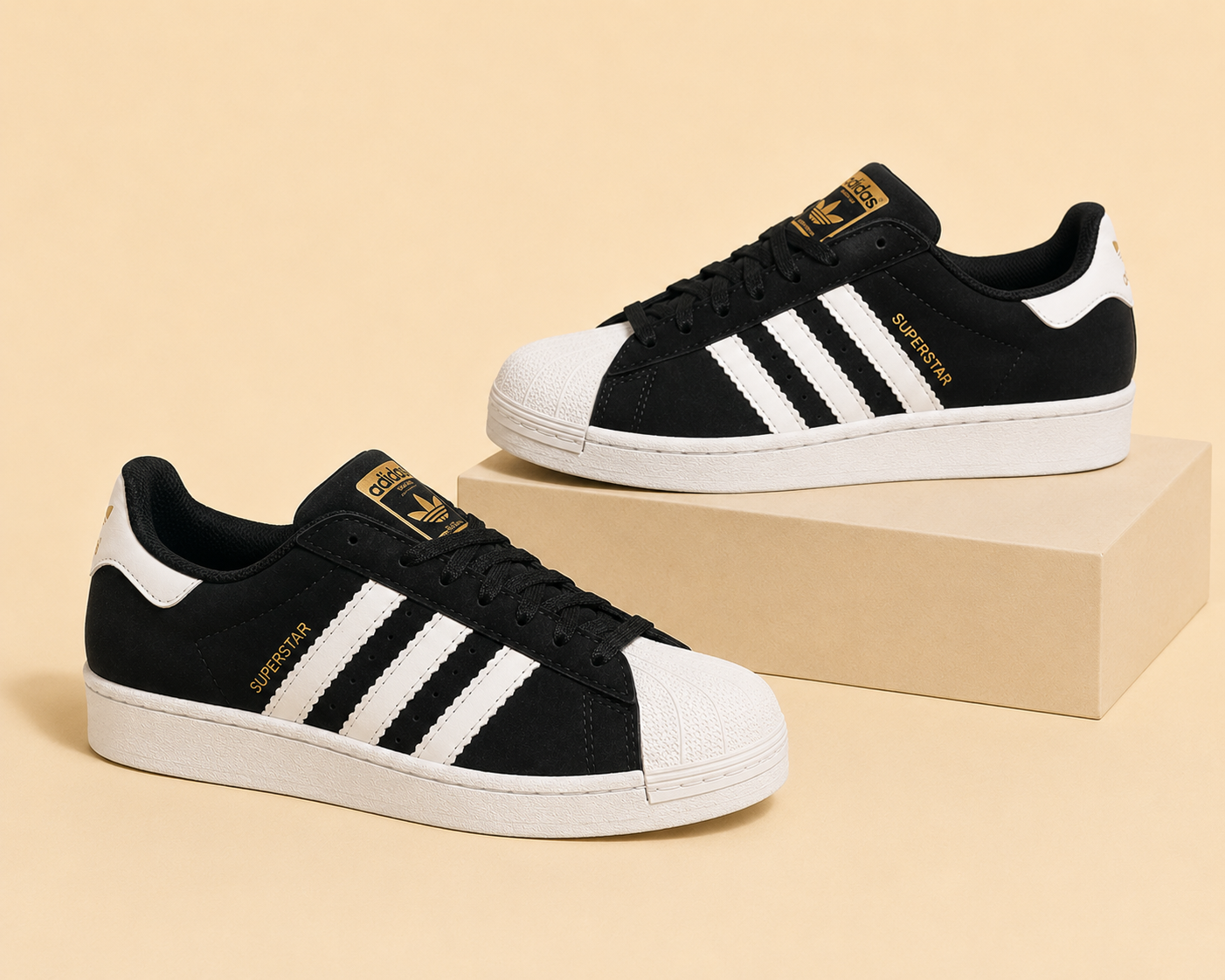 Adidas Superstar Siyah Beyaz Nubuk