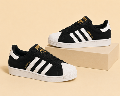 Adidas Superstar Siyah Beyaz Nubuk