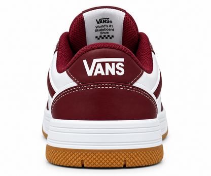 Unisex Premium Günlük Sneaker Bordo Beyaz